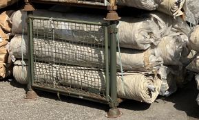3x rolls of fibre reinforced tarpaulin - 4m wide x 50m long - 60kg - PLEASE NOTE - Stock images used