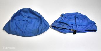 12x British forces combat helmet cover blue camo - mixed sizes