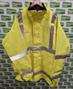 General purpose high visibility reversible jacket - yellow / blue - size 200/136