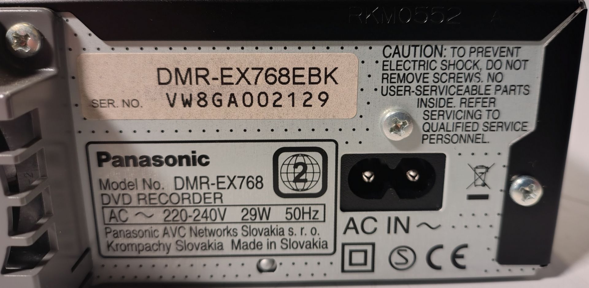 Panasonic DMR-EX768 DVD recorder - NO POWER LEAD - Image 4 of 6