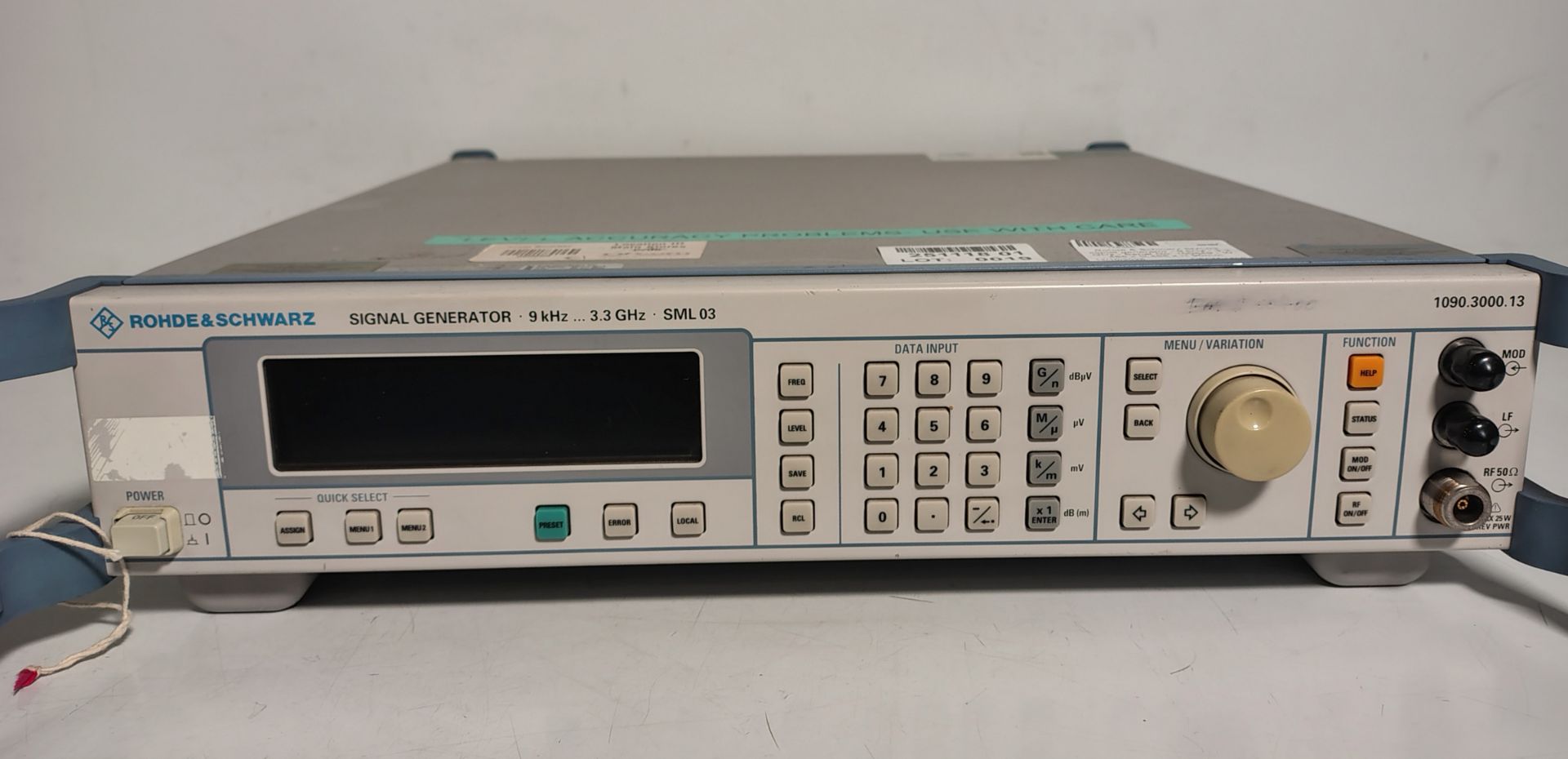 Rohde & Schwarz SML03 signal generator - 9 kHz - 3.3 GHz - Serial No: 100549 - Image 3 of 6