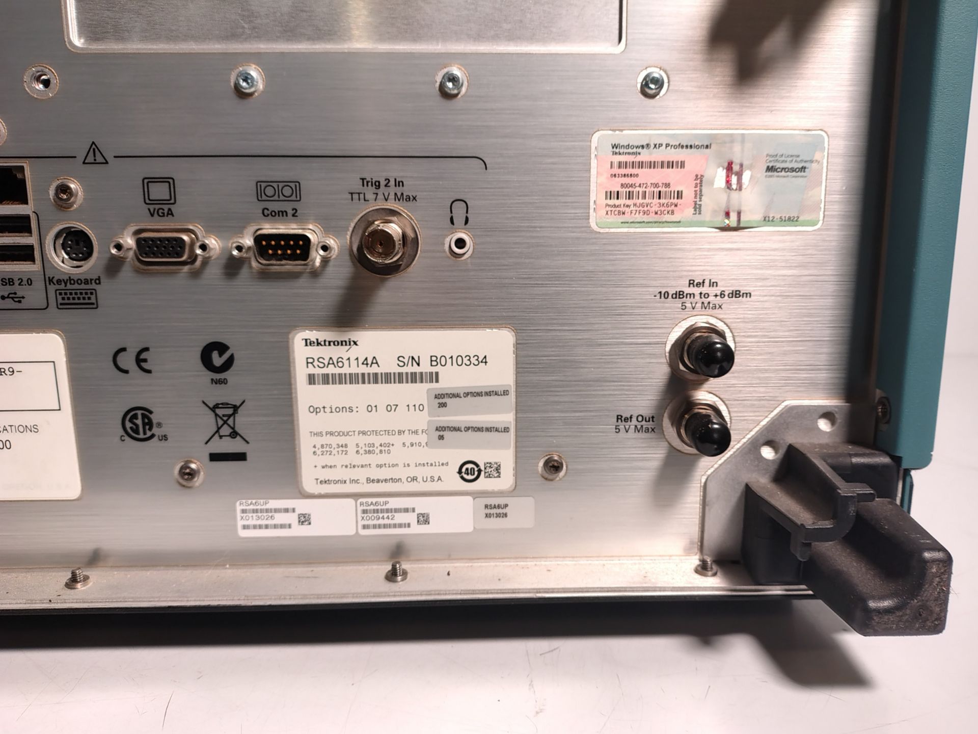 Tektronix RSA 6114A real-time spectrum analyzer - 9 kHz - 14 GHz - Serial No: BO10334 - Image 7 of 8