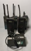 6x Icom IC-H16-UK and 5x Icom handheld transceivers/walkie talkies with 3x Icom battery chargers