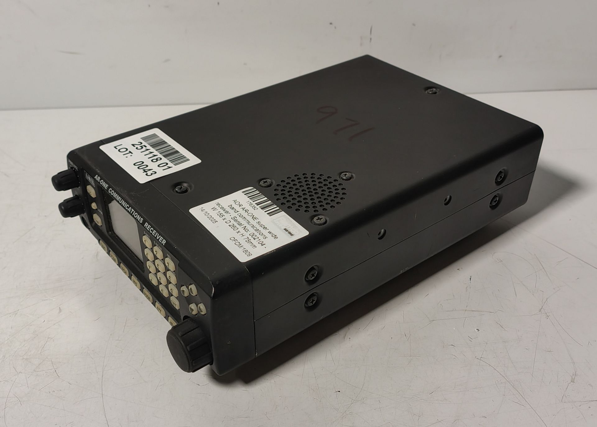 AOR AR-ONE super wide band communications receiver - Serial No: 002104 - W 155 x D 260 x H 75mm - Image 3 of 4