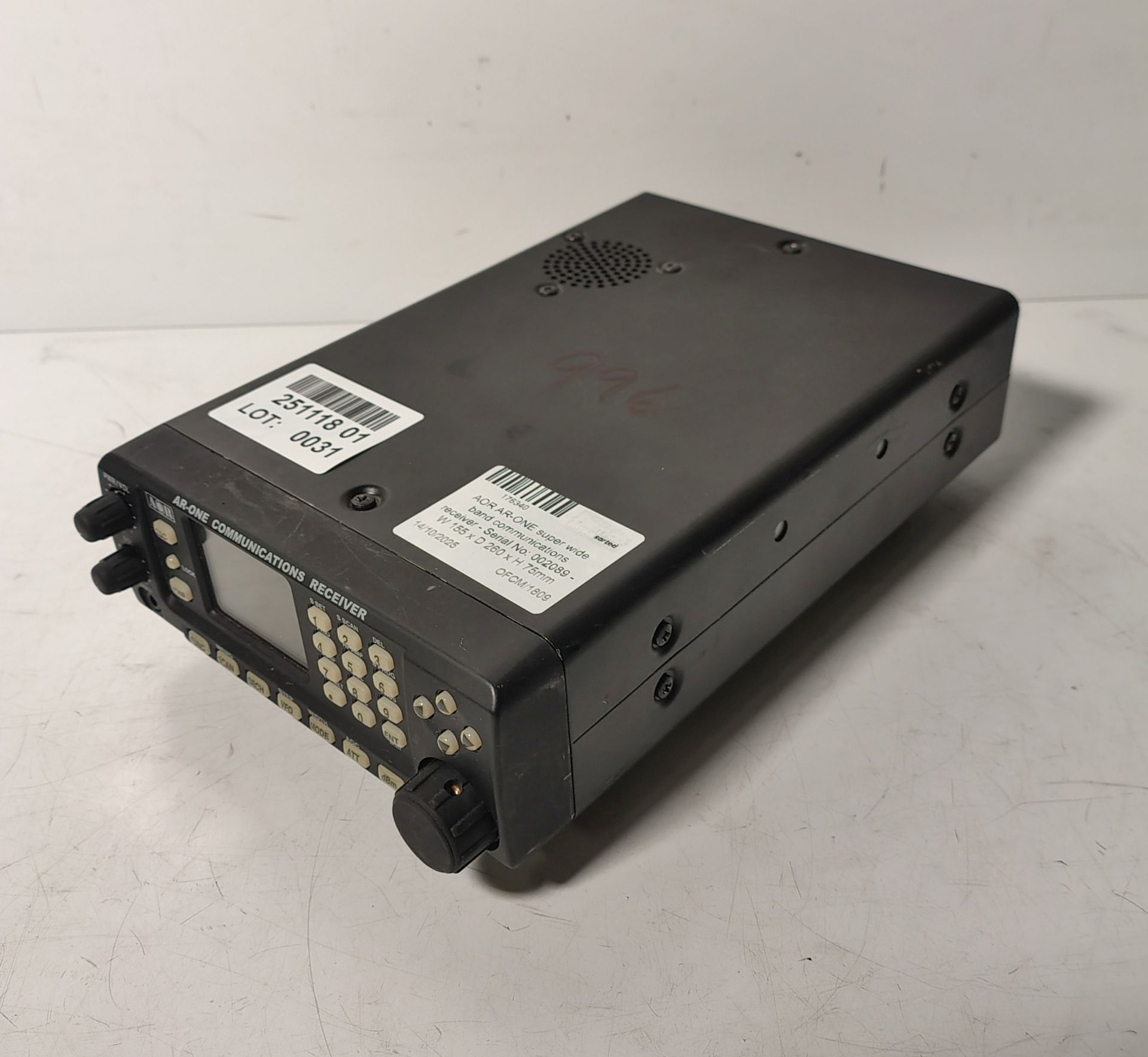 AOR AR-ONE super wide band communications receiver - Serial No: 002089 - W 155 x D 260 x H 75mm - Image 3 of 5