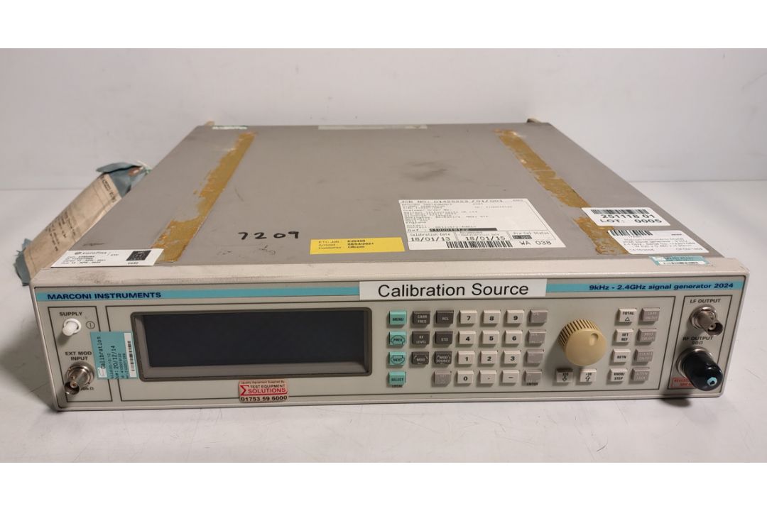 Marconi Instruments Model 2024 signal generator - 9 kHz - 2.4 GHz - Serial No: 112257/069 - Image 1 of 5
