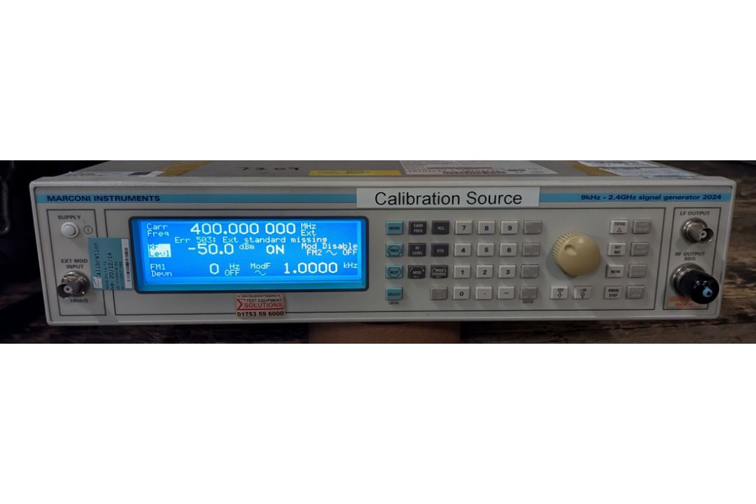 Marconi Instruments Model 2024 signal generator - 9 kHz - 2.4 GHz - Serial No: 112257/069 - Image 2 of 5