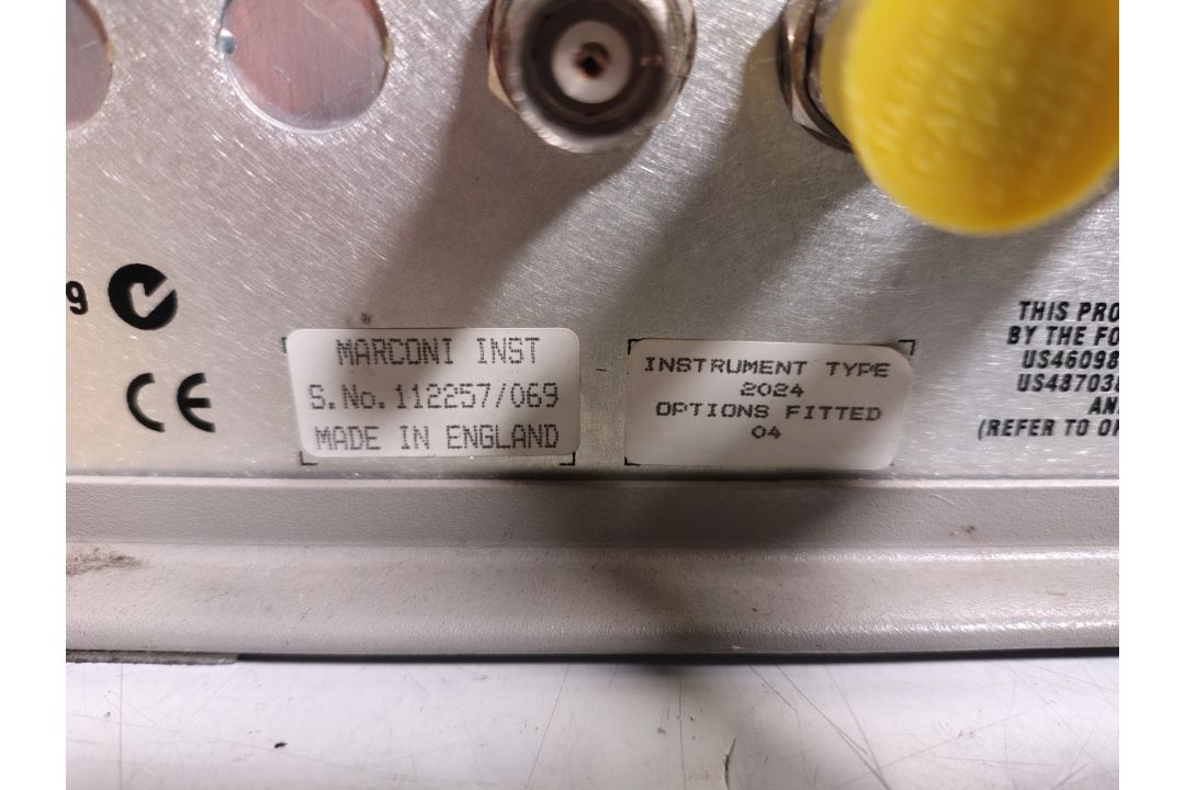Marconi Instruments Model 2024 signal generator - 9 kHz - 2.4 GHz - Serial No: 112257/069 - Image 5 of 5