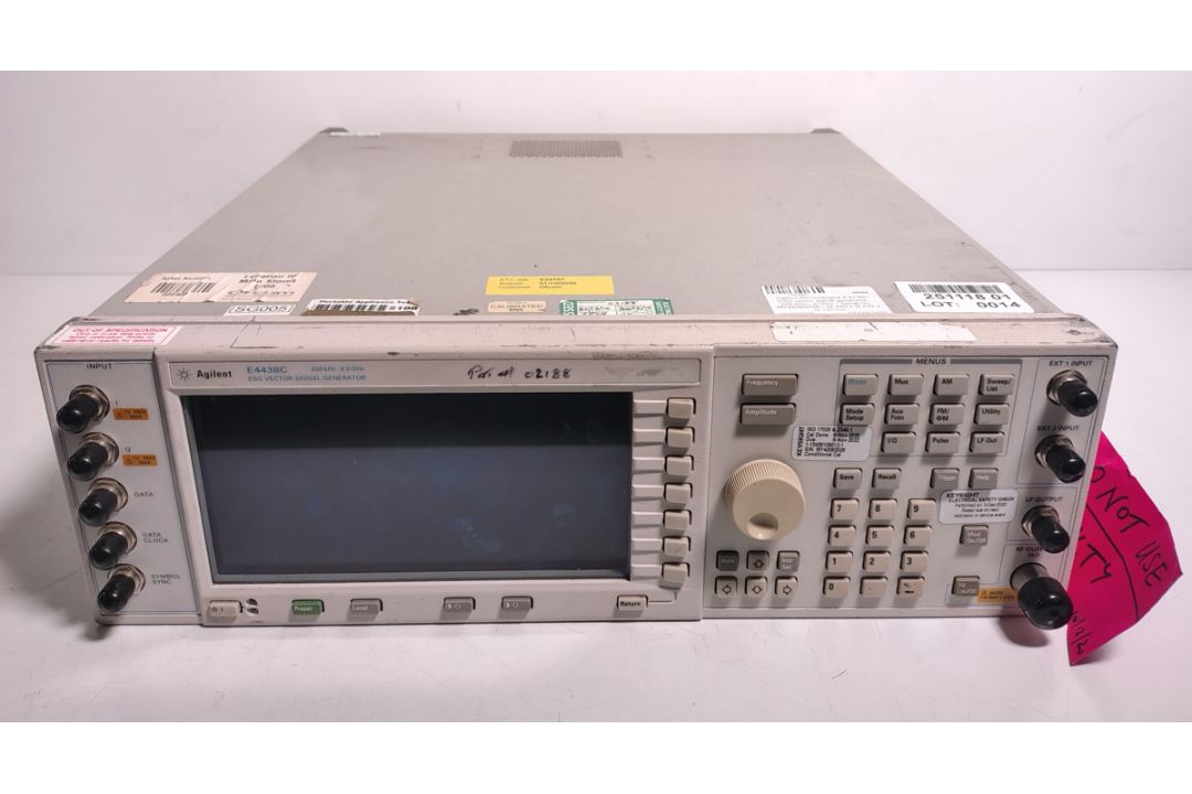 Agilent Technologies E4438C ESG vector signal generator - 250 kHz - 6 GHz - Serial No: MY42082026 - Image 1 of 8