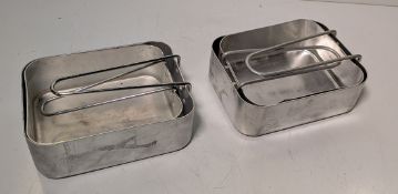 19x British Army pan mess tins - mixed sizes