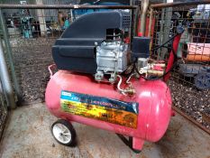 2 HP 59 litre air compressor - Runs up to pressure as can be seen in the pictures