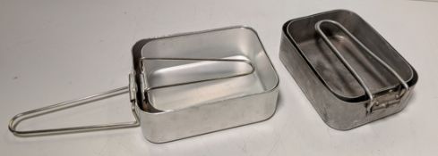 23x British Army pan mess tins - mixed sizes