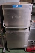 Hobart AM-16 stainless steel pass-through dishwasher - W 720 x D 825 x H 1525mm