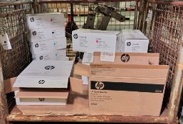 HP printer consumables - Mixed colour toner cartridges, fuser kits and waste toner collection units