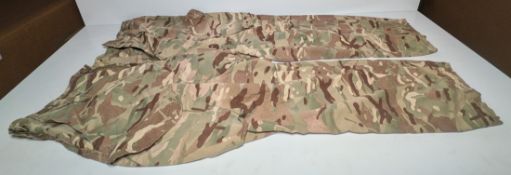 Various types of ex-military camo clothing - may include accessories - 220kg – may require repair
