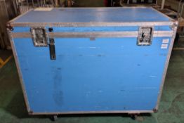 Unicase Blue empty flight case with castors - W 1390 x D 680 x H 1120mm