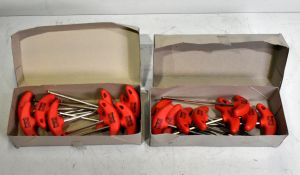 2x boxes of Roebuck Ballpoint hex t-handle wrenches - 5x150mm - 10 units per box