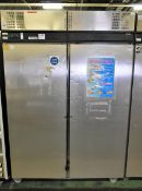 Foster CSH 1351 T stainless steel double door upright freezer - W 1400 x D 805 x H 2060mm