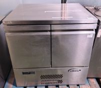 Williams H10CT R1 stainless steel double door counter fridge - W 860 x D 735 x H 850mm