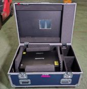 Panasonic PT-MZ10KLB LCD projector in 5 star flight case on wheels - Serial No: DE9640017