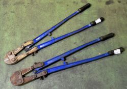 2x Faithfull 36 inch drop forged steel bolt cutters