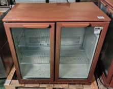 Husky HUS-C2-BRN-HY double door back bar cooler/fridge - W 900 x D 520 x H 900mm