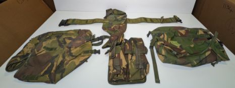 Various types of ex-military DPM accessories - 118kg – may require repair / be incomplete