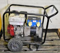 Portable generator with Honda GX270 engine - 3x 110V sockets - L 800 x W 600 x H 720mm