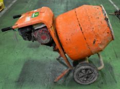 Minimix 150 concrete mixer - petrol - L 1200 x W 550 x H 850mm