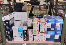 HP printer consumables - 220V fuser, mixed colour toner cartridges and more - see desc.