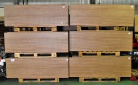 6x Wooden effect double door wardrobes - mixed conditions - W 1000 x D 600 x H 1800mm - 77kg each