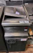 Falcon G350/11 stainless steel single tank twin basket gas fryer - NO BASKETS