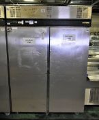 Foster CSH 1351 T stainless steel double door upright freezer - W 1400 x D 805 x H 2060mm