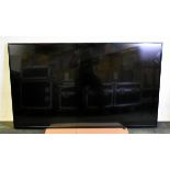 LG 65SM5KD-B 65 inch full HD display screen in 5 Star flight case on wheels