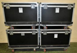 Absen AW2.5 pixel pitch outdoor IP rated LED display panels in 4 flight cases