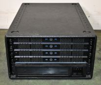 4x G2 Digital W712 1U rack mount PCs with APC 750va smart UPS in 5 star flight case on wheels