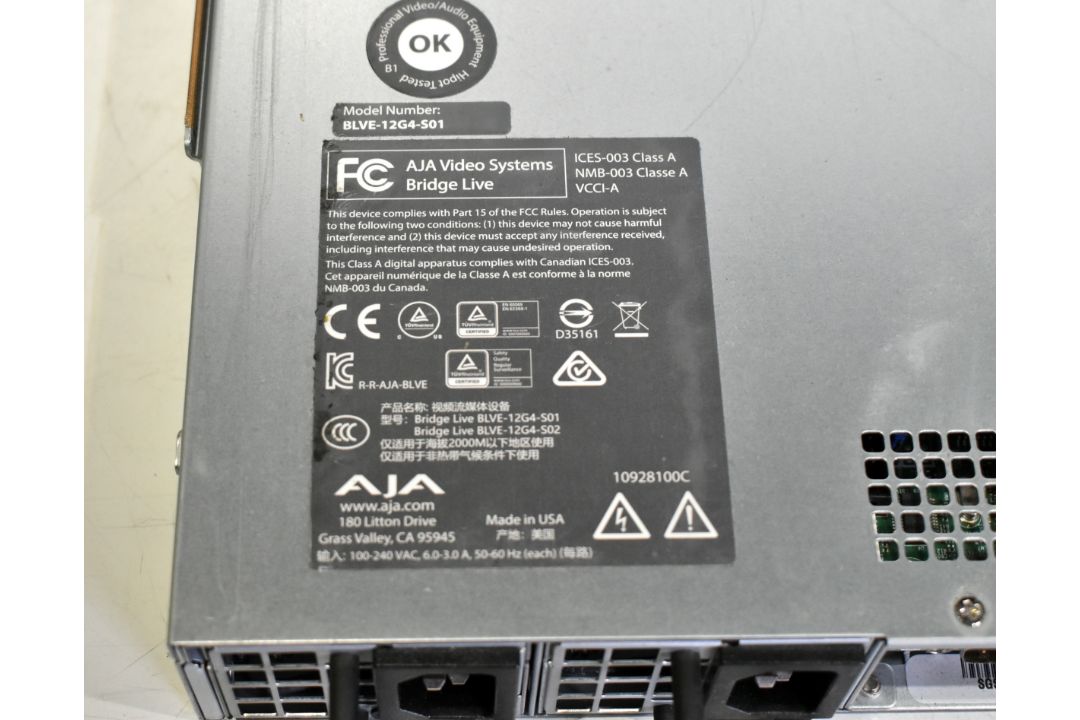 AJA Video Systems Bridge Live BLVE-12G4-S01 1RU multi channel 4K unit - Image 5 of 5
