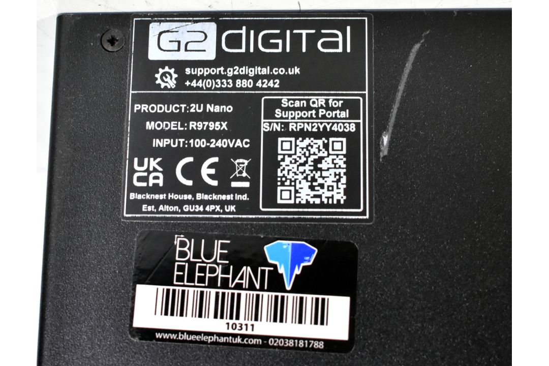 G2 Digital 2U Nano Topaz PNY RTX A2000 12GB rack mount computer - W 480 x D 410 x H 90mm - Image 5 of 5