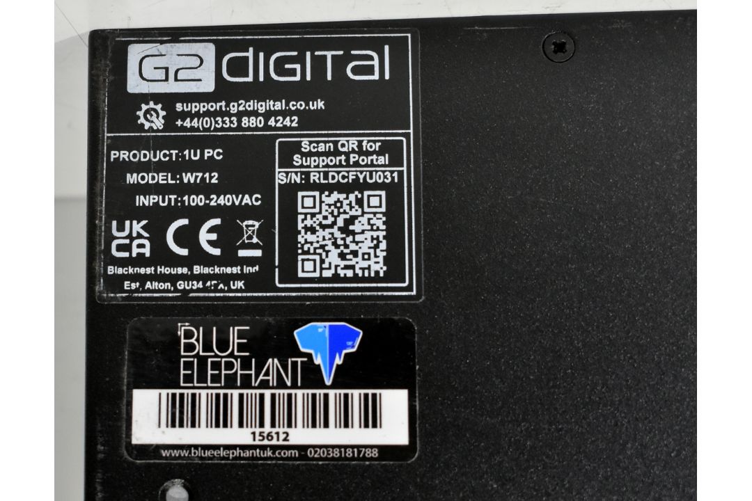 G2 Digital W712 1U rack mount computer - W 480 x D 380 x H 45mm - Image 5 of 5