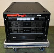 VMIX streaming rack system in 5 Star wheeled flight case - see full description for component list