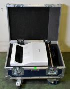 Epson EB-750F 3LCD laser short throw projector in 5 star flight case on wheels