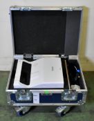 Epson EB-750F 3LCD laser short throw projector in 5 star flight case on wheels