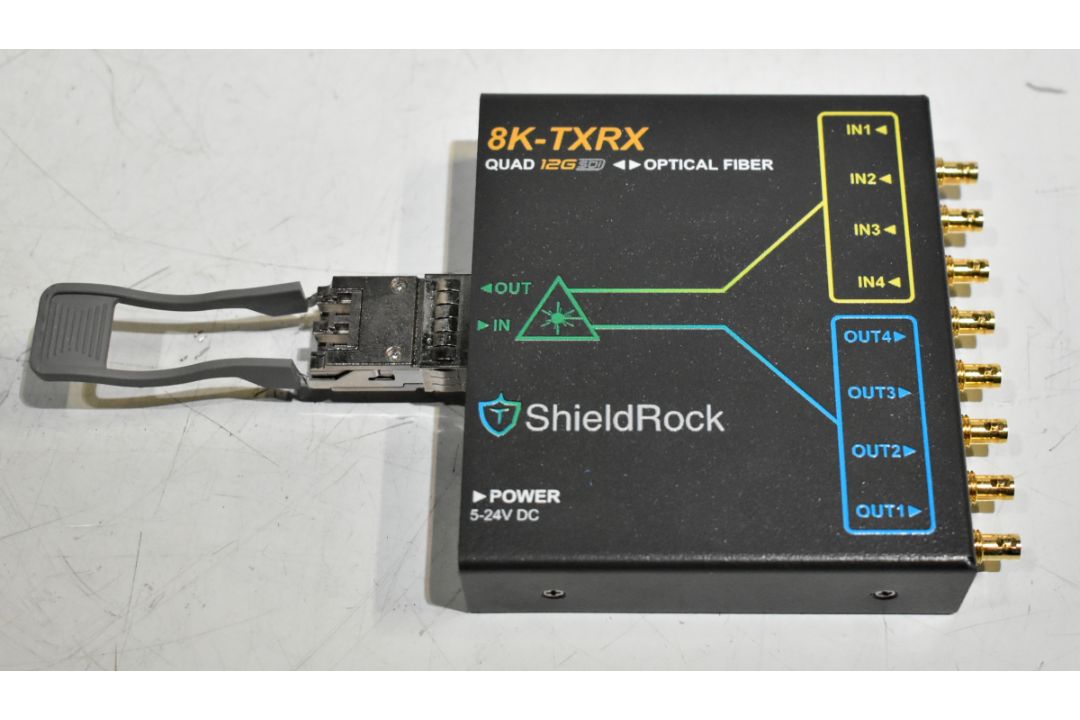 Shieldrock 8K TXRX bi-directional SDI fibre (multimode) convertor kit with fibre optic cable drum - Image 7 of 12