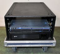 Netgear M4500-48XF8C managed network switch & APC SMT750RMI2UC 750v smart UPS in 5 Star flight case