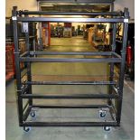 Mobile 2 tier lighting meat rack - L 1500 x W 600 x H 1750mm