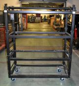 Mobile 2 tier lighting meat rack - L 1500 x W 600 x H 1750mm