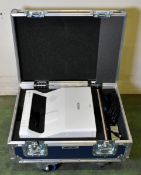 Epson EB-750F 3LCD laser short throw projector in 5 star flight case on wheels