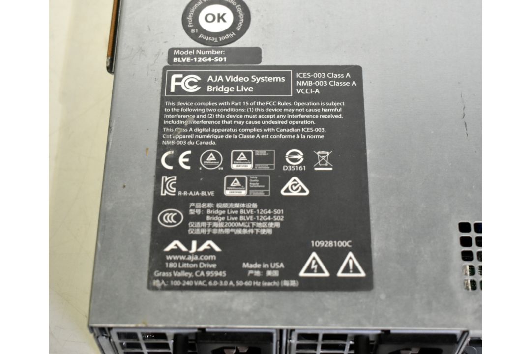 AJA Video Systems Bridge Live BLVE-12G4-S01 1RU multi channel 4K unit - Image 5 of 5