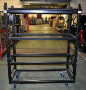 Mobile 2 tier lighting meat rack - L 1500 x W 600 x H 1750mm