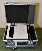 Epson EB-750F 3LCD laser short throw projector in 5 star flight case on wheels